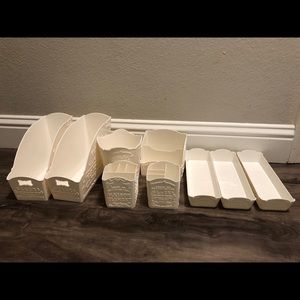 New 9pcs French White Organizer Bins